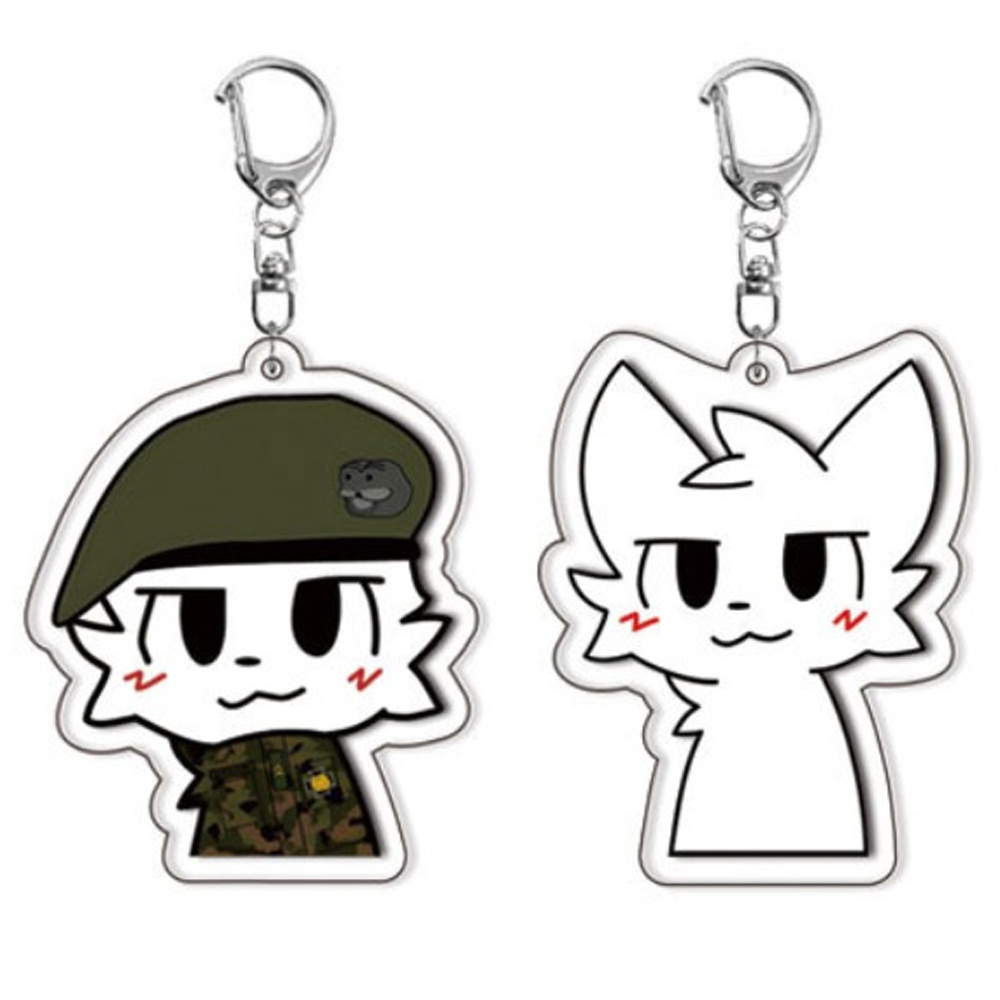 Gaming Accessories - Portachiavi con Gatto Nero e Bianco