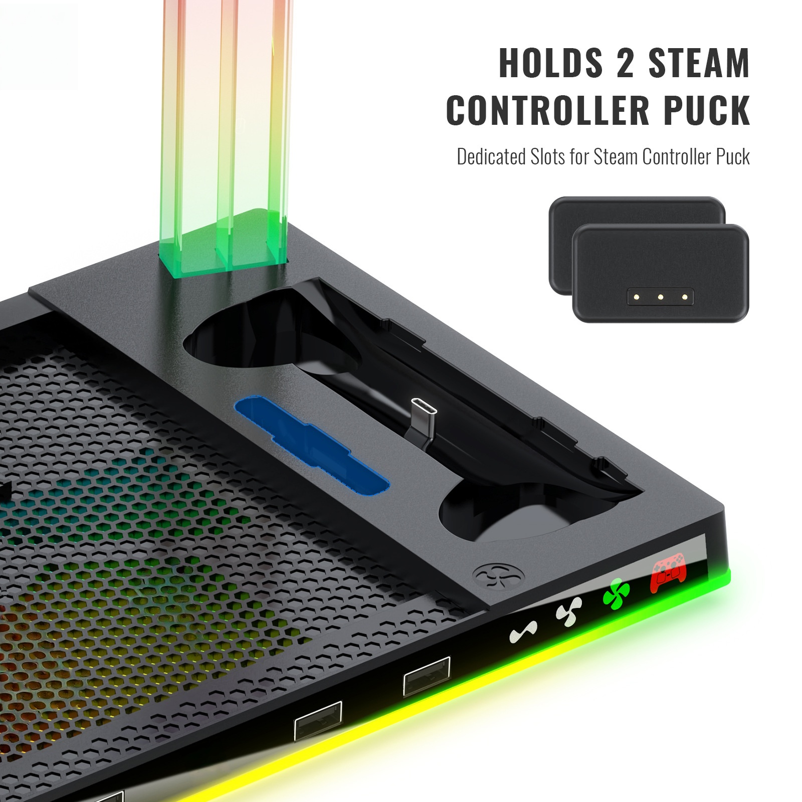 Headset Stand Rgb - Supporto per controller Steam, base di