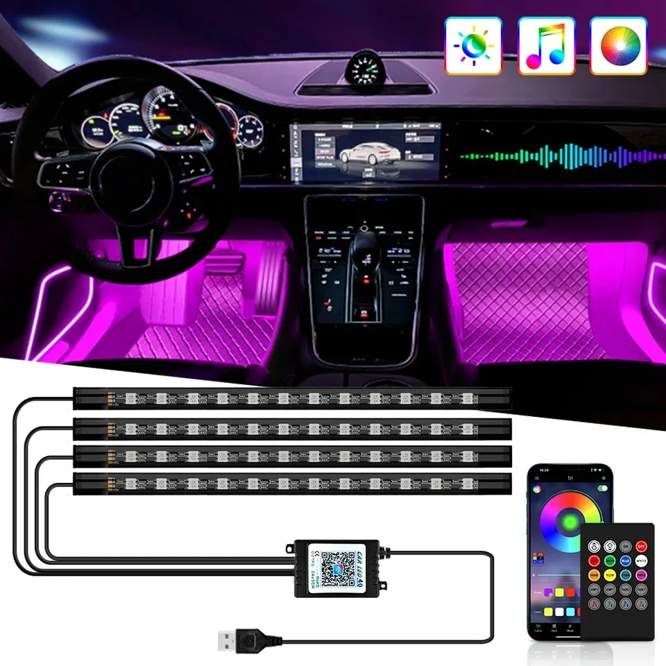 Rgb Hub Sync - Luci Ambientali Universali per Auto con