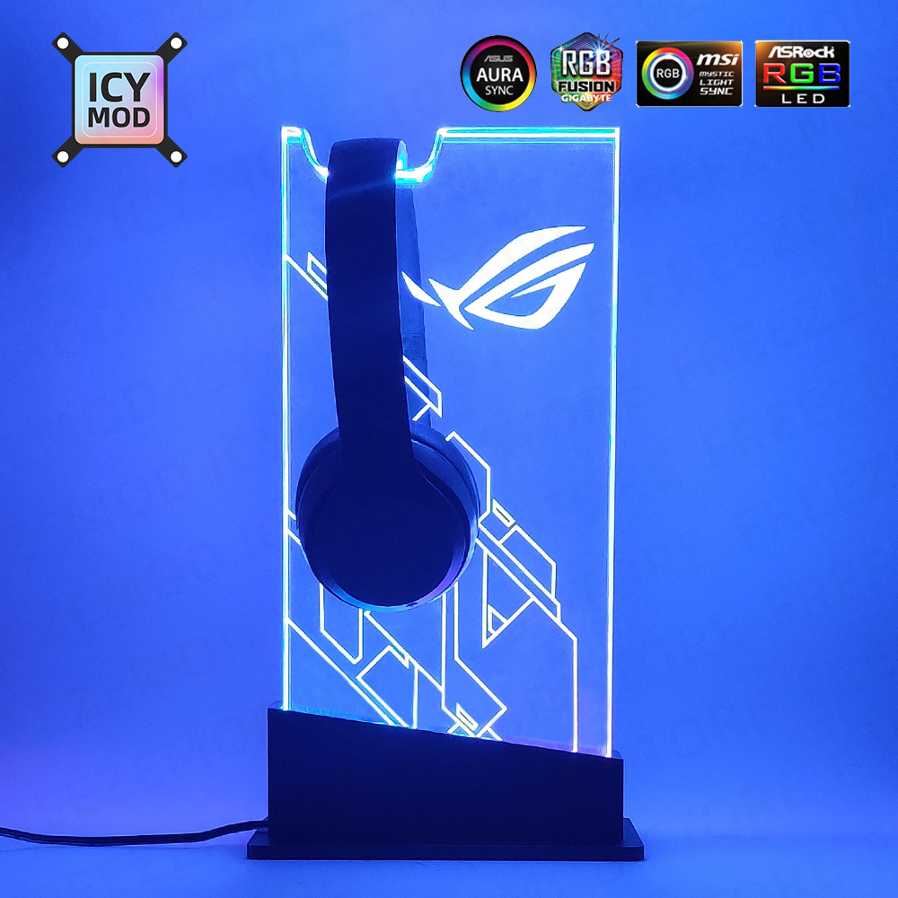 Headset Stand Rgb - Chassis RGB Headset Holder ARGB trasparente
